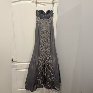 Formal silver dress